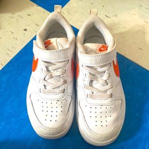 Nike white and orange